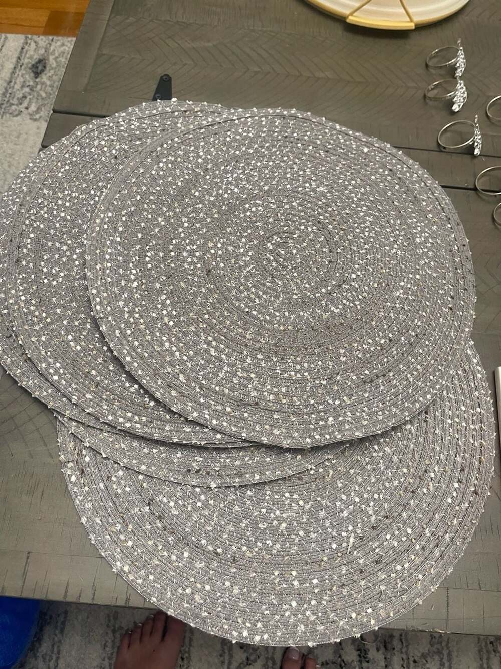 Benson Mills Boucle Round Placemats Size 15